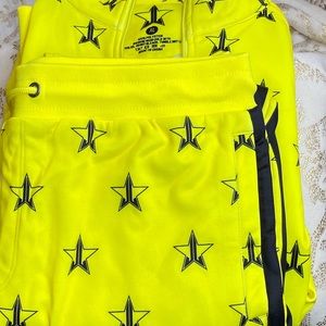 Jeffree Star Hot Yellow Track Jogger Top & Bottom